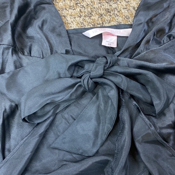 Victorias Secret Silk Blend Front Tie Lingerie Top - Picture 4 of 7